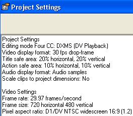 Project settings