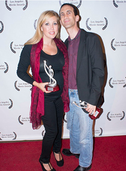 Gregory Blair with Cindy Merrill at the L.A. Movie Awards