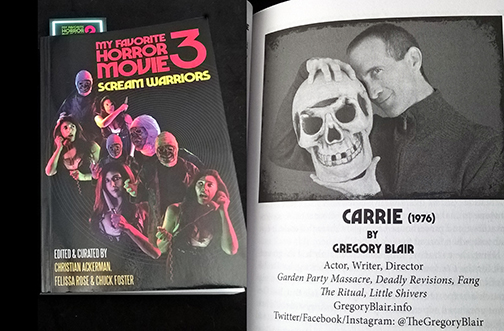 Cover and inside of the book 'My Favorite Horror Film'