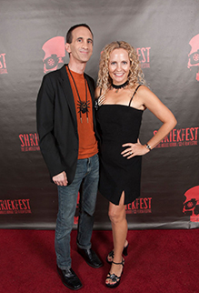 Gregory Blair on Shriekfest2016 RedCarpet with DeniseGossett